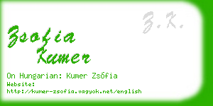 zsofia kumer business card